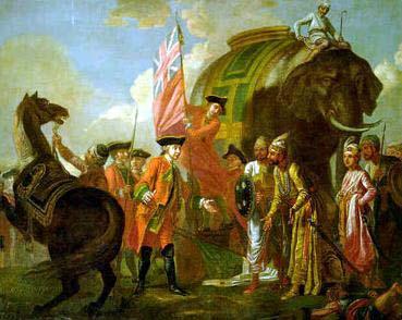 Francis Hayman Lord Clive meeting with Mir Jafar at the Battle of Plassey in 1757 China oil painting art